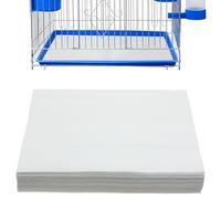 Allazone Lot de 100 Papier Absorbant pour Oiseaux, Doublures en Papier Jetables Prédécoupées Absorbantes pour Cage à Oiseaux, Feuilles de Papier non Tissé pour Cage à Oiseaux, 20 x 30cm