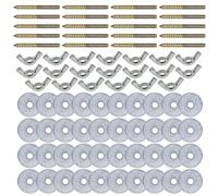 Allazone Lot de 20 vis pour cage à oiseaux, vis de perchoir à oiseaux, écrous et vis pour faire des perchoirs à oiseaux, accessoires de plate-forme de support pour oiseaux pour fixer une cage pour