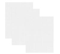 Allazone Lot de 3 feuilles de toile en plastique Grille blanche Feuilles pour broderie, bricolage, crochet, sacs et cloisons d'aquarium