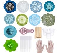Allazone Lot de 35 filtres verseurs en acrylique et silicone, 11 filtres verseurs de peinture en silicone pour peinture à faire soi-même