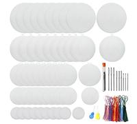 Allazone Lot de 58 feuilles de toile plastique transparente pour loisirs créatifs, broderie, point de croix, fil acrylique, tricot et crochet