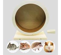 Allazone Roue Hamster, Roue d'exercice en Bois pour Hamster, Roue de Hamster, Jouet de Roue à Rouleaux en Bois d'exercice Interactif Naturel, S