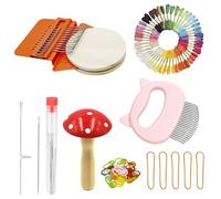 Allazone Speedweve Loom Mini Metier a Tisser 12 Hooks Darning Mini Loom Machine Speedweve et 50 Couleur Fils à Broder pour Tricoter Des Vêtements, Des Chaussettes