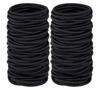 ALLBASA Elastiques à cheveux épais de 4 mm, Chouchou Cheveux, Hair Elastic pour femme et fille (20pcs(Noir))