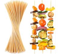 ALLBASA Pic brochettes, brochettes pour barbecue,Piques brochettes pour grillades, bâtons pour buffets (600, 25cm)