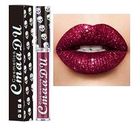 Allbesta 8 couleurs diamant lipgloss paillettes à lèvres crâne liquide rouge à lèvres métallisé mat