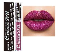 Allbesta 8 couleurs diamant lipgloss paillettes à lèvres crâne liquide rouge à lèvres métallisé mat