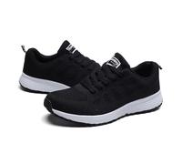 Allbestop Basket Cuir, Chaussures Orthopédiques Femme Chaussures de Tennis Femme Sneakers Ouverte Running Chaussure Randonnée Chaussure de Marche Ensemble Jogging Stylé, Sport Boxe(Noir,38)