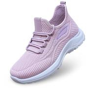 Allbestop Basket Cuir, Chaussures Orthopediques Femmes Chaussures de Tennis de Table Femmes Sneakers Ouverte Running Randonnée Femme Marche Femme Ensemble Jogging Stylé, Sport Training(Violet,40)