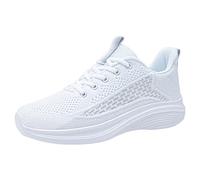 Allbestop Basket Femme, Chaussures Femme Orthopédique Tennis de Table Sneakers Chaussures de Running Randonnée Chaussure Marche Ensemble Jogging Stylé, Sport Hip Hop Confortable(Blanc,38)