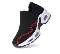 Allbestop Basket Femme Cuir, Chaussures Orthopédique Femme Short Tennis Sneakers Ouverte Chaussures Running Randonnée Marche Jogging, Sport Fitness Femmes Confortables(Rouge,41)