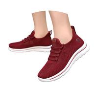 Allbestop Basket Femme Montante, Chaussures Orthopédiques Chaussures de Tennis Basket Sneakers Femme de Running Randonnée Chaussure Marche Jogging Fille, Chaussure Sport Remonte Confortable(Rouge,41)
