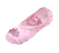 Allbestop Basket Fille Chaussures de Danse pour Filles Chaussures de Ballet Confortables pour Cours et Yoga Performance Optimale à L'Intérieur(Rose,24)