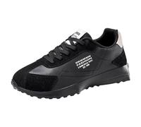 Allbestop Basket Rehaussante Femme, Chaussures Orthopediques Femmes Chaussures Tennis Femme Sneakers Ouverte Chaussure Running Randonnée de Marche Jogging Fille, Sport Cuir Ete Confortable(Noir,38)