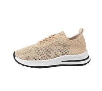 Allbestop Basket Securite Femme, Chaussures Orthopédique Femme Chaussure Tennis de Table Sneaker Zéro-Drop Basket Running Randonnée Marche Ensemble Jogging Stylé, Chaussure Sport Chaussures(Beige,42)