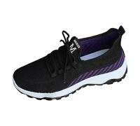 Allbestop Basket Semelle Souple Femme, Chaussure Orthopédique Femme Chaussures Tennis Sneakers Chaussures de Running Basket Randonnée Marche Ensemble Jogging Stylé, Sport de Badminton(Noir,37)