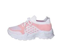 Allbestop Basket Slip on Femme, Chaussures Orthopédiques Femme Tennis d'Amortisseur Sneakers Chaussures de Running Chaussure Randonnee de Marche Jogging Large, Sport Travail Confortable(Rose,36)