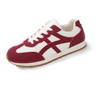 Allbestop Baskets Décontractées, Chaussure Orthopédique Femme Short Tennis Femme Basket Sneakers Chaussure Running de Randonnée Chaussures de Marche Jogging Fille, Chaussures Mode et Sport(Rouge,39)