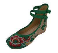 Allbestop Baskets Femme Chaussures Décontractées pour Femmes À Bride Haute Et Double Sangle Version Tendance pour Sport Et Quotidien Légère Confort Professionnel(Vert,39)