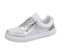 Allbestop Baskets Montantes Femme, Chaussures Orthopediques Femmes Tennis Chaussures Femme Sneaker Zéro-Drop Running Shoes de Randonnée Basket Marche Jogging Fille, de Sport en Salle(Argent,40)