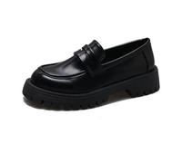 Allbestop Baskets sans Laçage Chaussures Décontractées pour Femmes en Cuir Souple avec Semelle Épaisse pour Un Style Décontracté Élégant et Une Marche Confortable Toute la Journée(Noir,41)