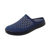 Allbestop Baskets sans Laçage Femmes Respirant à Lacets Chaussures Plates Chaussures Décontractées Unisexe Léger de Travail Sportif Respirant Slip Travail Formateurs(Bleu,37)