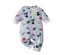Allbestop Body Manche Longue Bebe Garçon,Pyjama Enfant Body Bebe Humour Costume Halloween Enfant 3 Ans Deguisement Halloween Fille 12 Ans Fond De Teint Blanc H(Bleu Clair,9-12 Mois)
