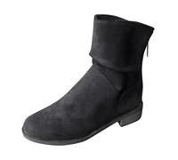 Allbestop Boots Femme, Bottines Chauffées Douces Bottes de Sécurité Femmes Chantier Chelsea Boots Damen Bottes de Neige Chaussures Femme Confort Chic(Noir,38)