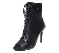 Allbestop Boots Femme, Bottines Fourrées Femme Bottes Cuir Mollet Large Women Snow Boots Bottes de Neige Chaussures Hiver(Noir,41)
