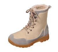 Allbestop Boots Femme, Chaussure Femme Hiver Bottines Botas à Plateforme de Talon Carré Para Mujer Botte Mollet Tres Large Imperméable Boots Neige Chelsea Damen Chaussures(Beige,37)