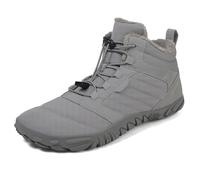 Allbestop Botte Femme, Ant Bottines Confortable Bottes de Neige Mode Bottes à Lacets Femme Chaussure Hiver pour Femmes Chaussure Remonte(Gris,37)