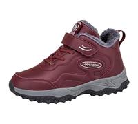 Allbestop Bottes de Neige, Ant Bottines Confortable Femmes Bottes de Neige Femme Mode à Lacets Femme Chaussure Hiver pour Femmes Remonte Chaussure(Rouge,39)