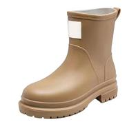 Allbestop Bottes de Pluie Bottes, Chaussures Femme Ant Bottines Confortable Bottines Décontractées Légères à Talons Carrés pour Femme Confortable pour Chaussure Pied Large(Marron,41)