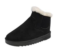 Allbestop Bottes Femme, Ant Bottines Confortable Bottes de Neige Mode Bottines à Lacets Femme Hiver Chaussure de Securite Travail pour L'Extérieur Ottes En(Noir,36)