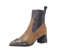 Allbestop Bottes Femme, Bottines Punk à Lacets Femme Bottes Tendance Women Boots de Neige Chaussure Hiver(Marron,40)