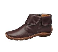 Allbestop Bottes Femme, Chaussure Femme Hiver Bottines Bottes Mi-Mollet pour Chelsea Boots Damen Imperméable Boots Neige Remonte Chaussure(Marron,39)
