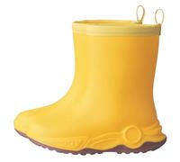 Allbestop Bottes Pluie Semi-Compensées, Bottes Caoutchouc Fille Bottines Légères Scolaires Baby Bottines d'Hiver Fille de Cheville Chaussures Doublure Chaude Enfant Enfant de Neige(Jaune,20)
