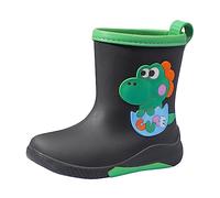 Allbestop Bottes Pluie Semi-Compensées, Bottes en Caoutchouc Enfant Chaussures Bottines Confortables Automne Hiver Bottines Enfant Boots Chaussures Fille de Neige(Vert,35)