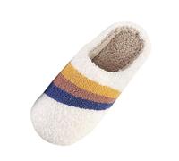 Allbestop Bottes Pour Femmes Mode Sans Talon trois pièces de pantoufles en coton chaud amoureux hommes et femmes semelle épaisse semelle souple antidérapante mignon Grosses Bottes Pour Talon(Blanc,41)