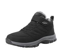 Allbestop Bottine Femme, Ant Bottines Confortable Chaussures de Neige Bottines à Lacets Cuir Femme d'Hiver Bottes Mi Mollet Cuir Chaud en Hiver(Noir,38)