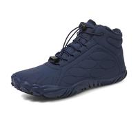 Allbestop Bottine Femme, Ant Bottines Confortable Femmes Bottes de Neige Femme Bottes à Lacets Femmes Bottines d'Hiver Compensées à Plateforme pour Chaussure Pied Extra Large(Bleu marine,38)