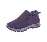 Allbestop Bottines Femme, Bottes et Bottines Femme Imperméable Boots Neige Bottes à Lacets Femmes Hiver Chaudes Mi Mollet Chaussures Remonte(Violet,35)