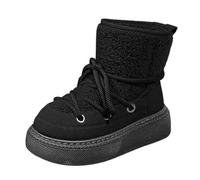 Allbestop Bottines Femme, Bottines à Talons Hauts Botte Montante Femme Women Boots Imperméable Boots Neige Chaussures Confortables(Noir,38)