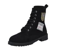 Allbestop Bottines Femme, Bottines Formelle pour Femme Avec Sangle de Boucle Botte Mollet Tres Large Women'S Plush Lined Mid-Calf Snow Boots Chaussures de Neige Sandales(Noir,39)