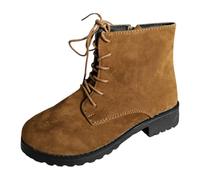 Allbestop Bottines Femme Cuir, Chelsea Bottines Bottes Femme Talon Carré Botte Equitation Imperméable Boots Neige Boot Cuir Chaussures Mode et Sport pour Femmes(Marron,39)