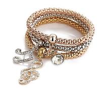 Allbestop Bracelet Femme Bracelets À Chaîne Torsadée,Bracelet Argent Cadeau Femme Pour Noel Bijoux Femme Or 18 Carats Chaine De Cheville Cadeau Homme Personnalisable Calendrie(D,Taille unique)