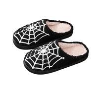 Allbestop Cales pour Femmes Talons Bottillons pour Couples, Pantoufles Chaudes Hommes et Femmes à la Maison Chaussures Compensées(Noir,45)