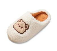 Allbestop Chaussettes Antidérapantes Femmes Blanches Chaussons imprimés à la mode pour couples, chaussures chaudes et confortables pour la maison Été Bottine(Blanc,41)