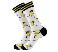 Allbestop Chaussettes Fantaisie Chaussette Chaudes Femme,Chaussette Lutin De Noel Bas Femme Vêtements De Cyclisme Homme Chaussette De Noel Chaussette Acupuncture Déguisement F(Blanc,Taille unique)