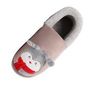 Allbestop Chaussure Basket Chaussons en Polaire Confortables pour Femmes avec Jolie Broderie pour Un Confort intérieur et Une Chaleur optimale en Automne et Hiver Bottes Femmes Liquidation (Café,43)